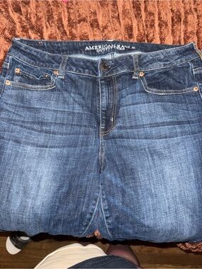 American Eagle Outfitters Indigo Hi Rise Skinny Stretch Jeans